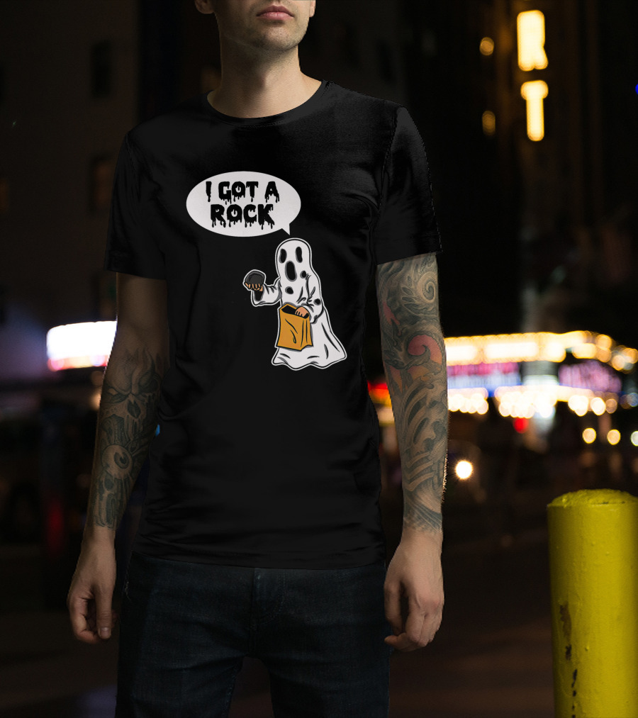 I Got A Rock Ghost Trick-or-Treating Halloween Humor T-Shirt