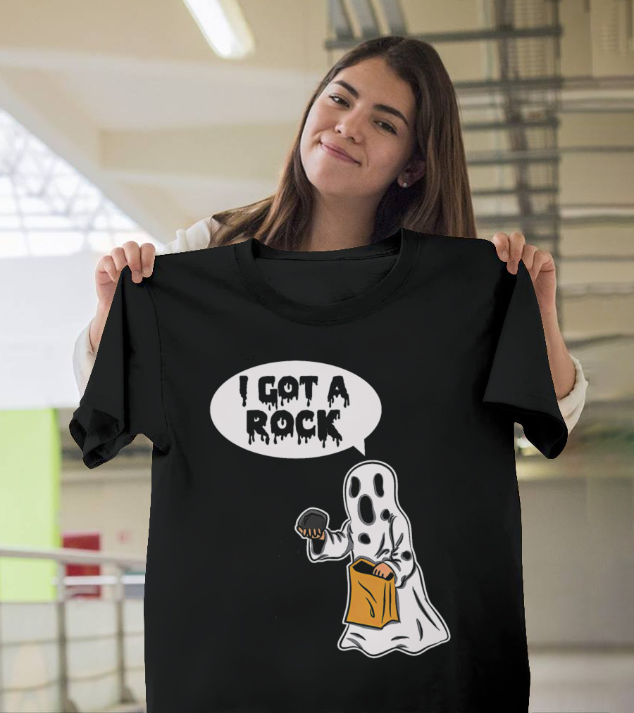 I Got A Rock Ghost Trick-or-Treating Halloween Humor T-Shirt