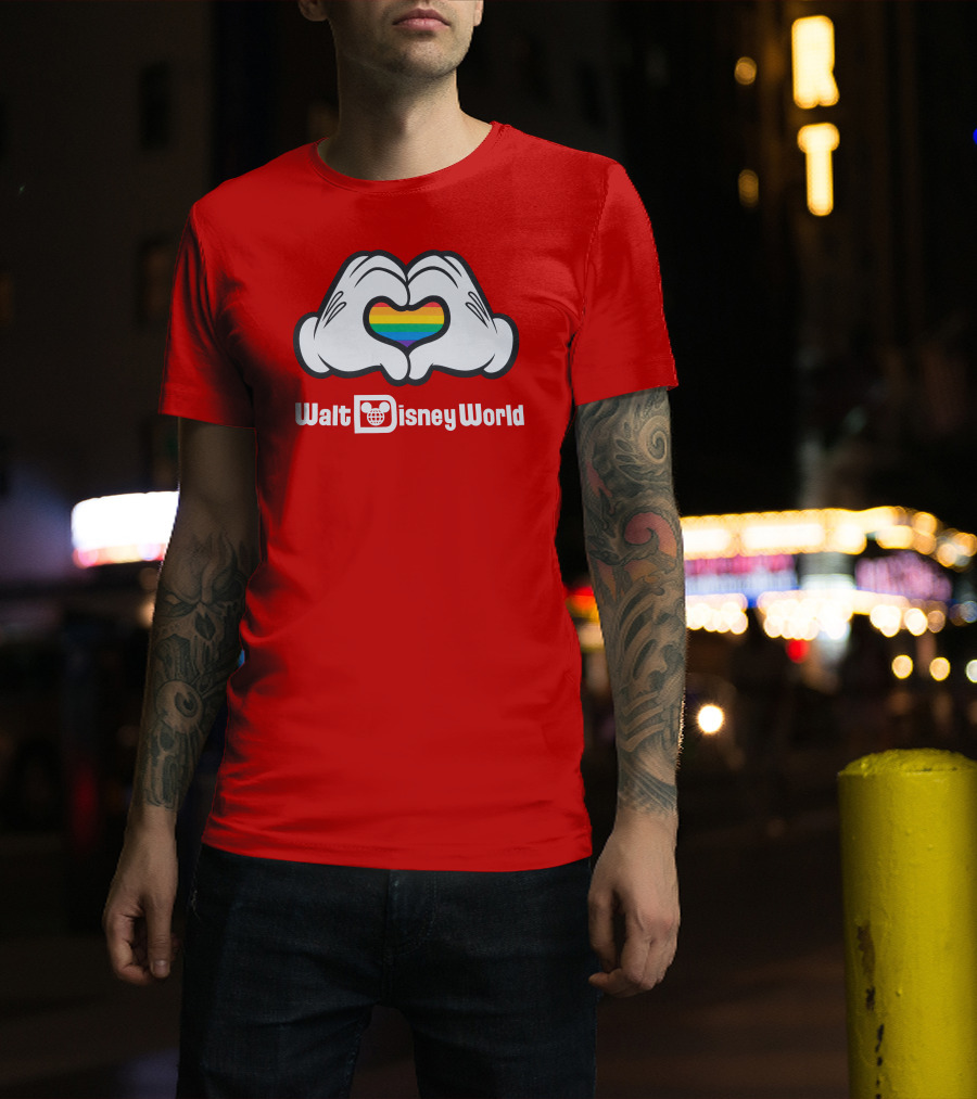 Walt Disney World Pride Heart Hands Rainbow T-Shirt