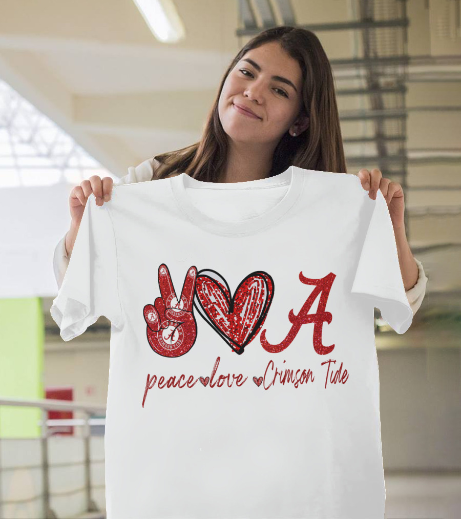 Peace Love Crimson Tide T-Shirt