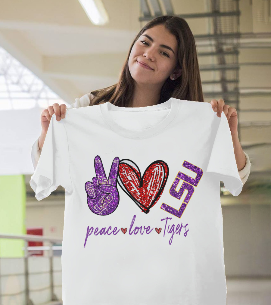 Peace Love Tigers LSU T-Shirt