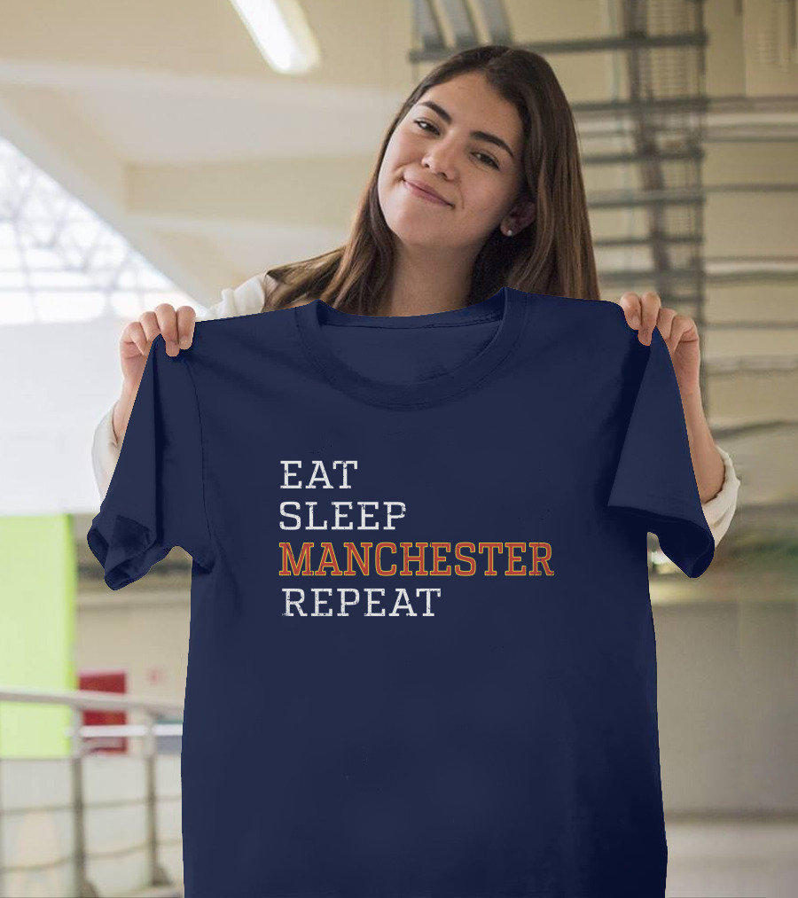 Eat Sleep Manchester Repeat T-Shirt