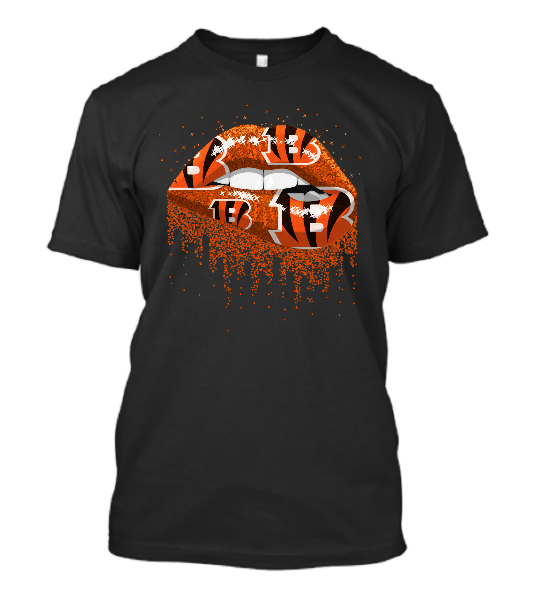 Cincinnati Bengals Tiger Stripe Lips Pattern Fan Merchandise T-Shirt