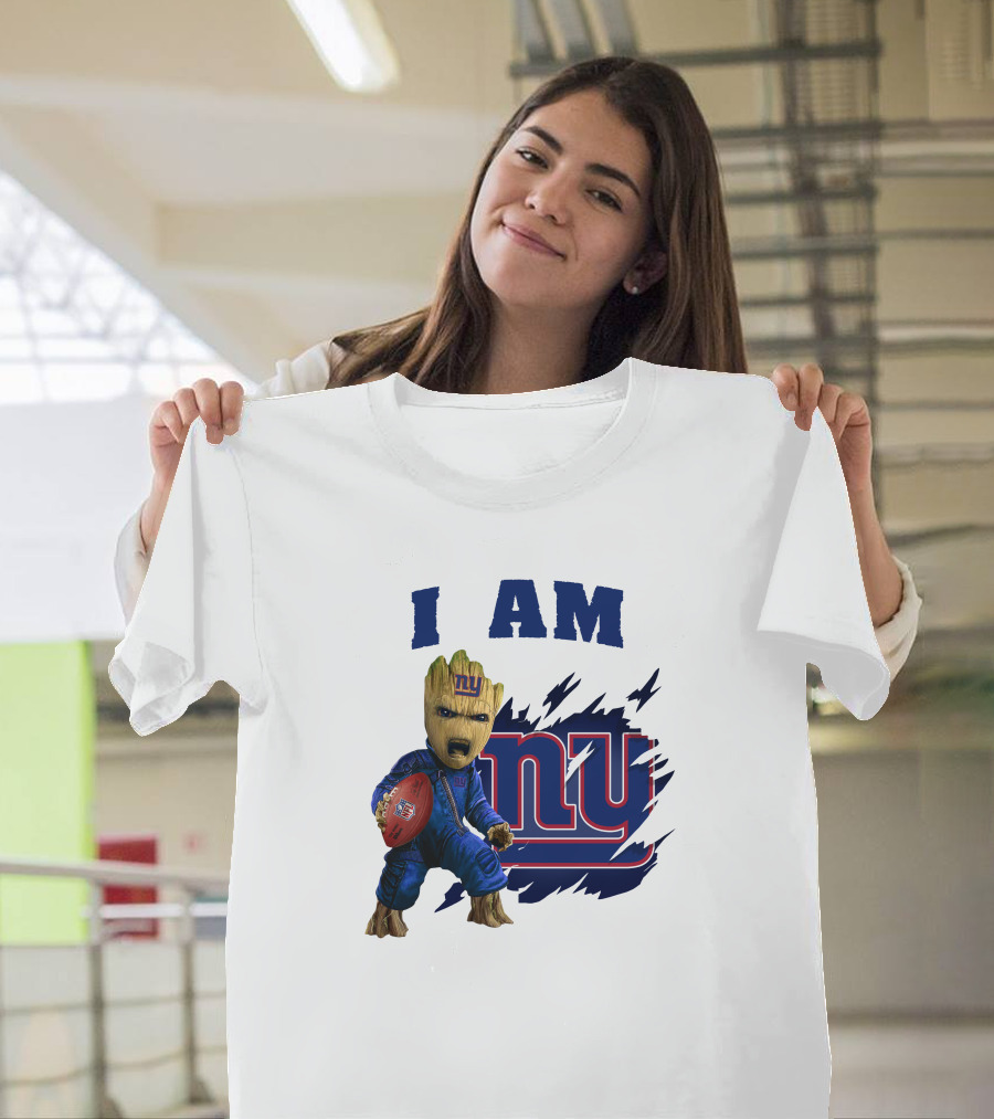 I Am Groot New York Giants NFL Football Fan T-Shirt