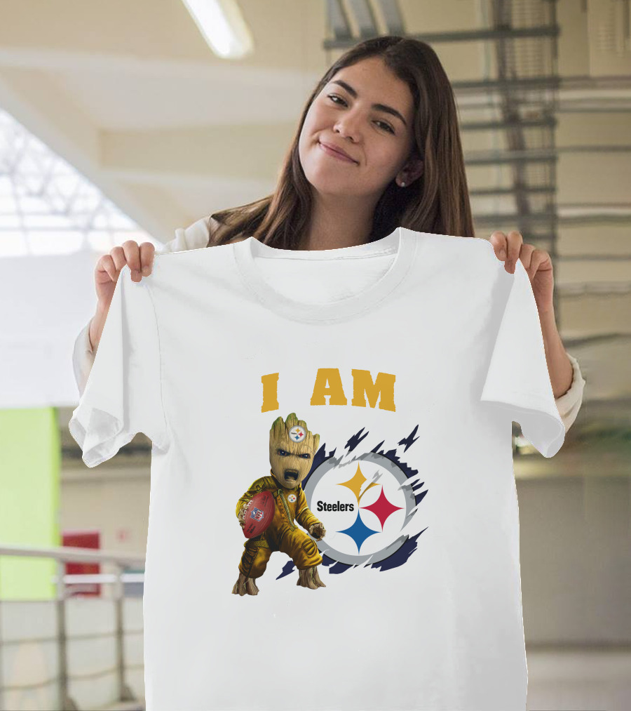 I Am Groot Steelers NFL Football Fan Gear T-Shirt