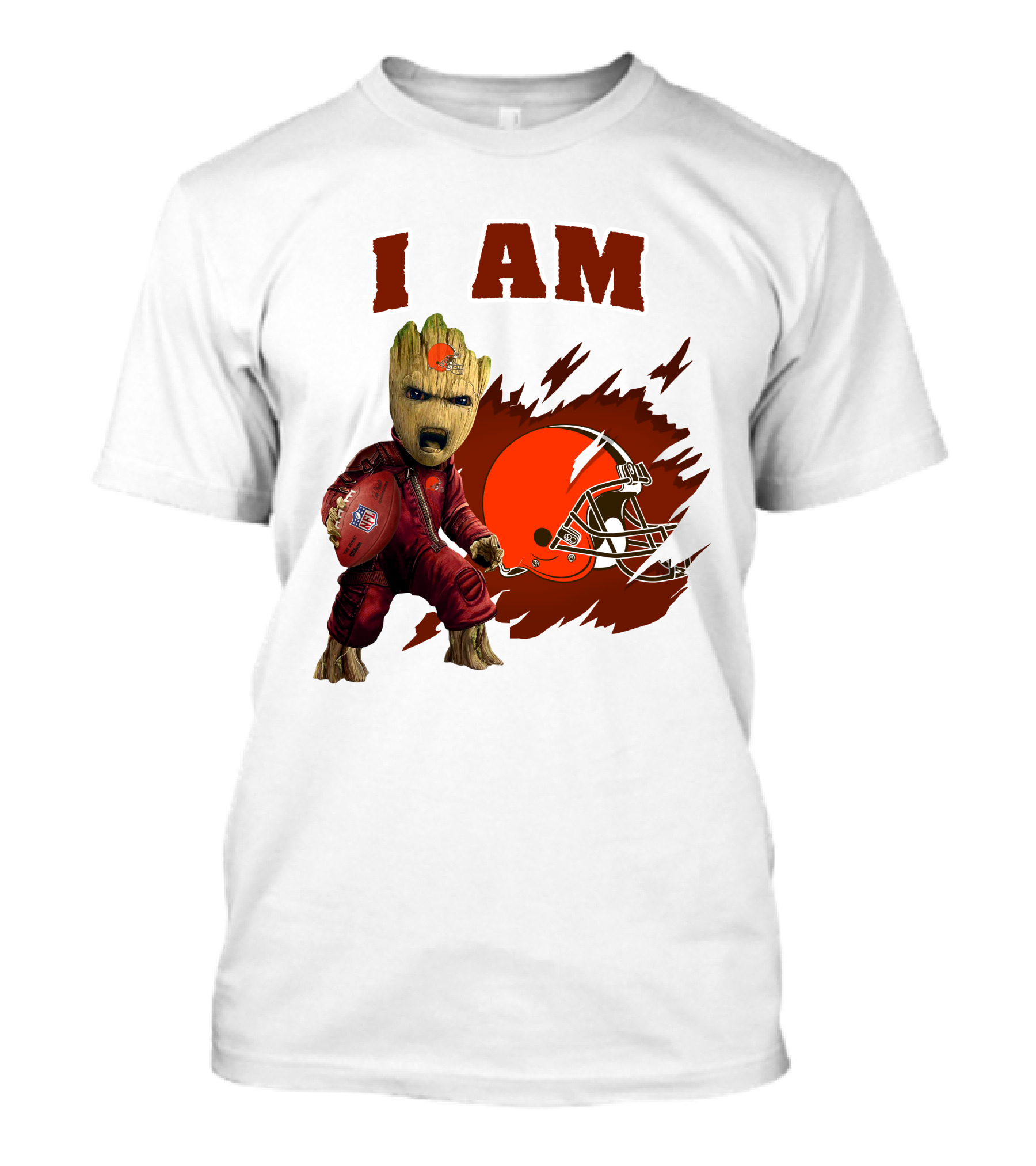 I Am Groot Cleveland Browns Football Character T-Shirt