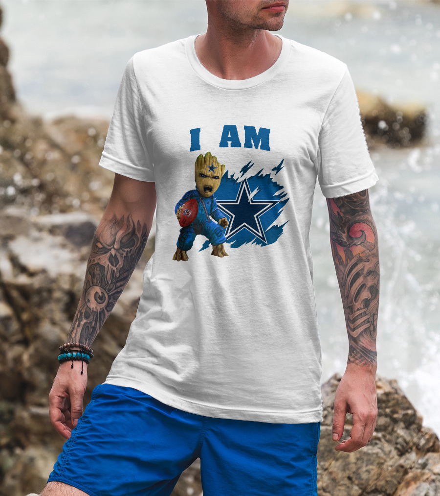 I Am Groot Dallas Cowboys Star Football T-Shirt