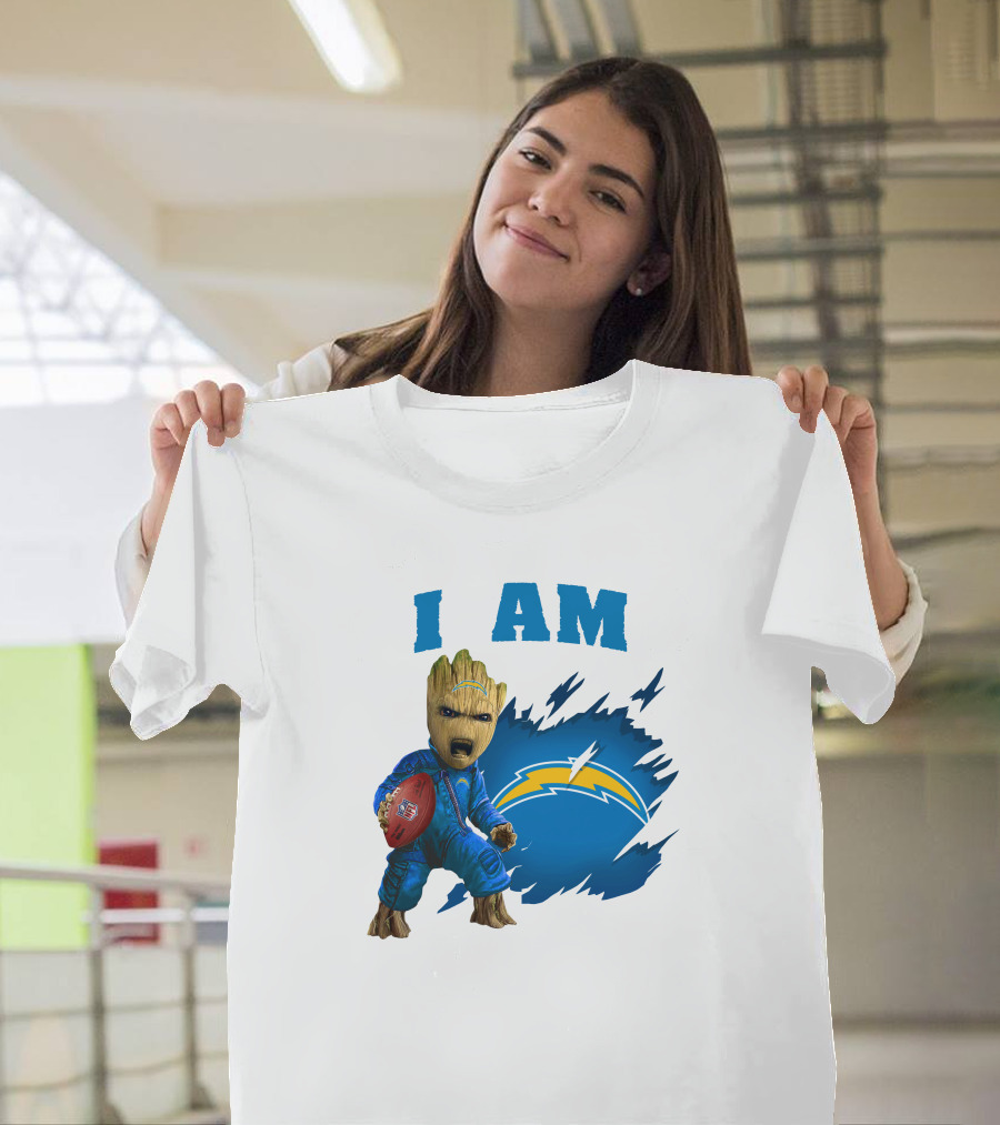 I Am Groot Los Angeles Chargers Football Marvel Character T-Shirt