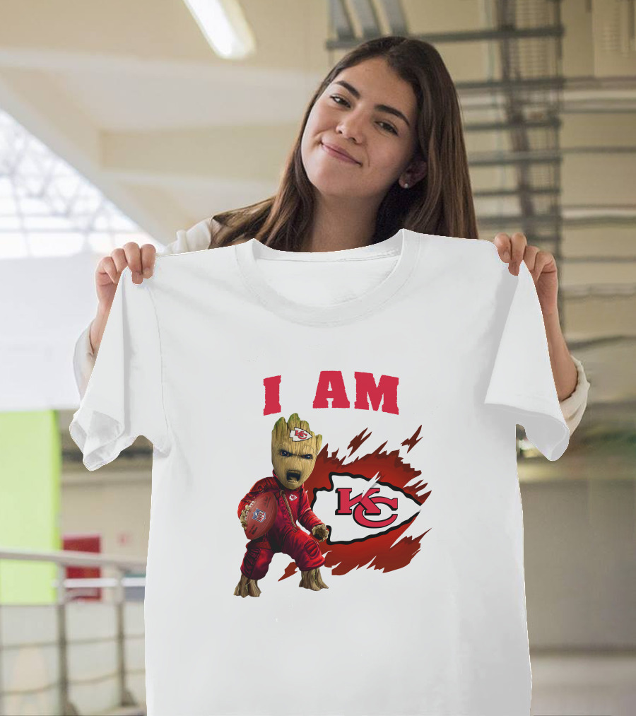I Am Groot Kansas City Chiefs KC Football Fan Groot T-Shirt