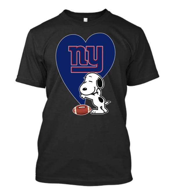 Snoopy Hugging New York Giants Football Heart T-Shirt