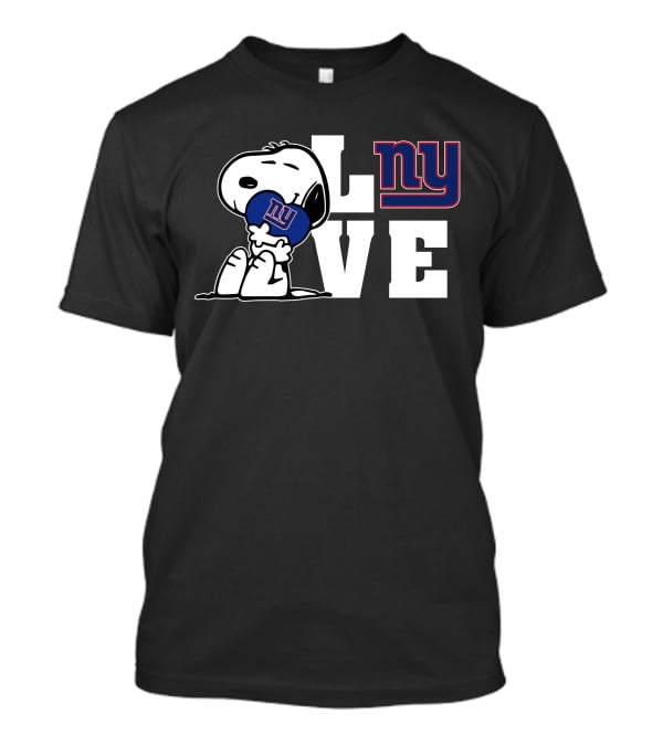 Snoopy Holding New York Giants Love T-Shirt