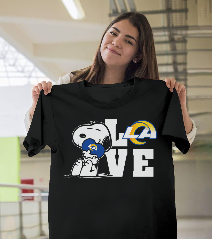 Snoopy Los Angeles Rams Love T-Shirt