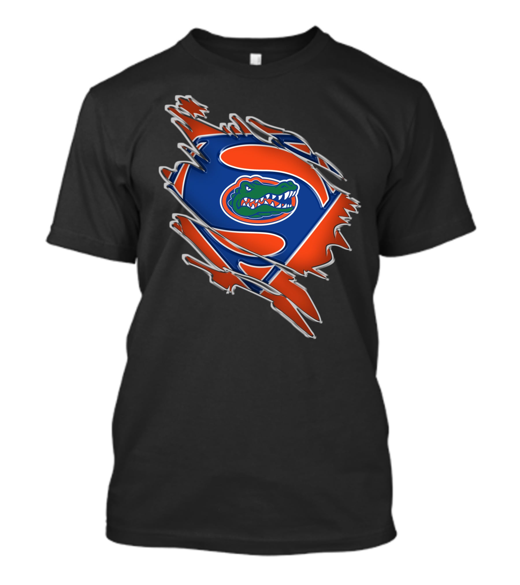 Florida Gators Super Man Logo With Alligator Emblem T-Shirt