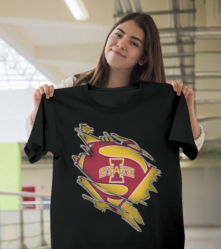 Iowa State Cyclones Superman Logo Burst T-Shirt