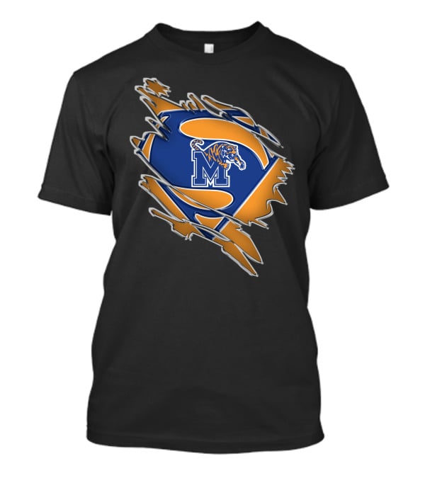 Memphis Tigers Superman Logo Rip T-Shirt