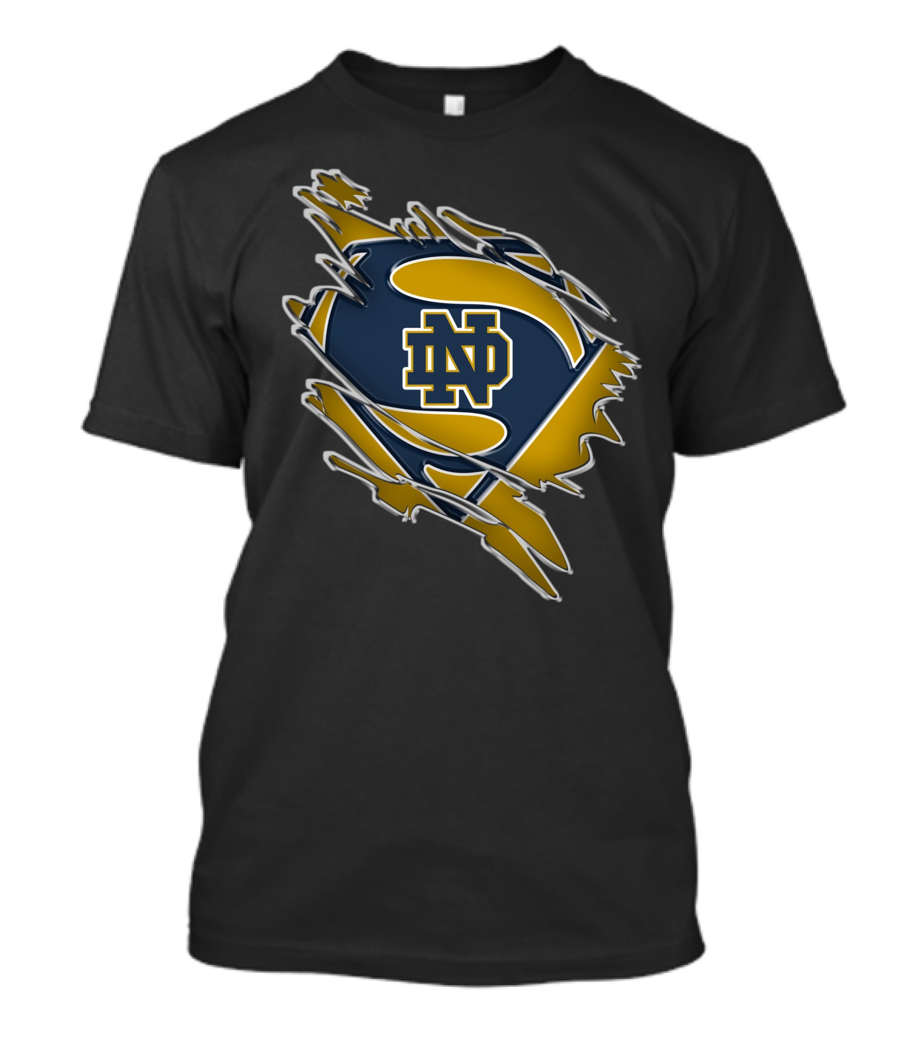 Notre Dame Fighting Irish Superman Logo ND Shield T-Shirt