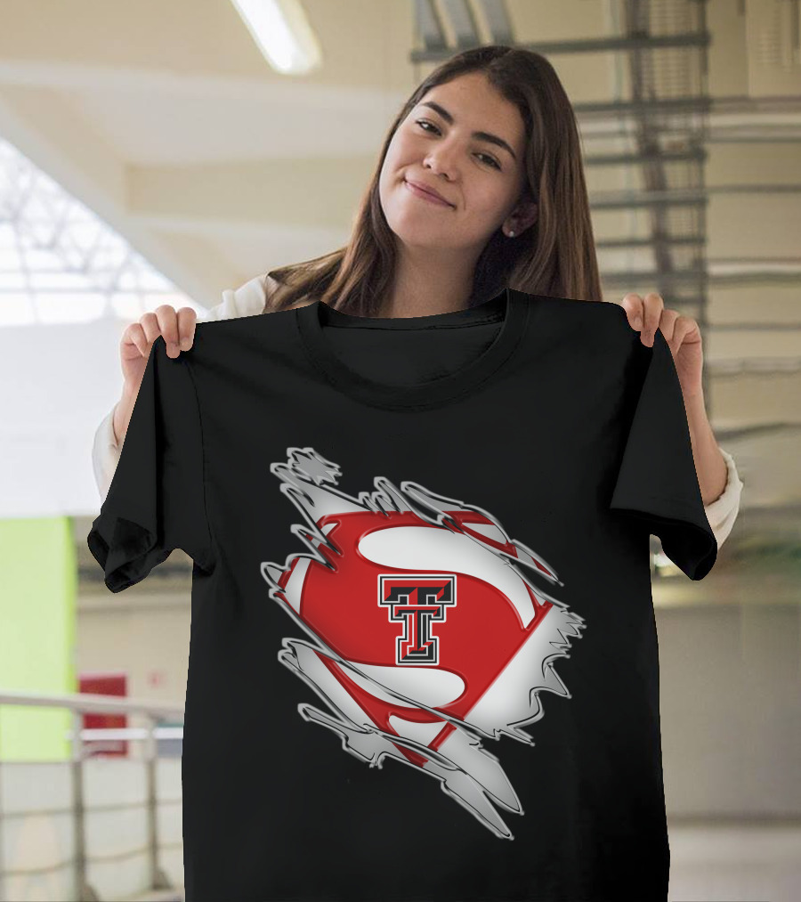 Texas Tech Red Raiders Double T Superman Shield T-Shirt