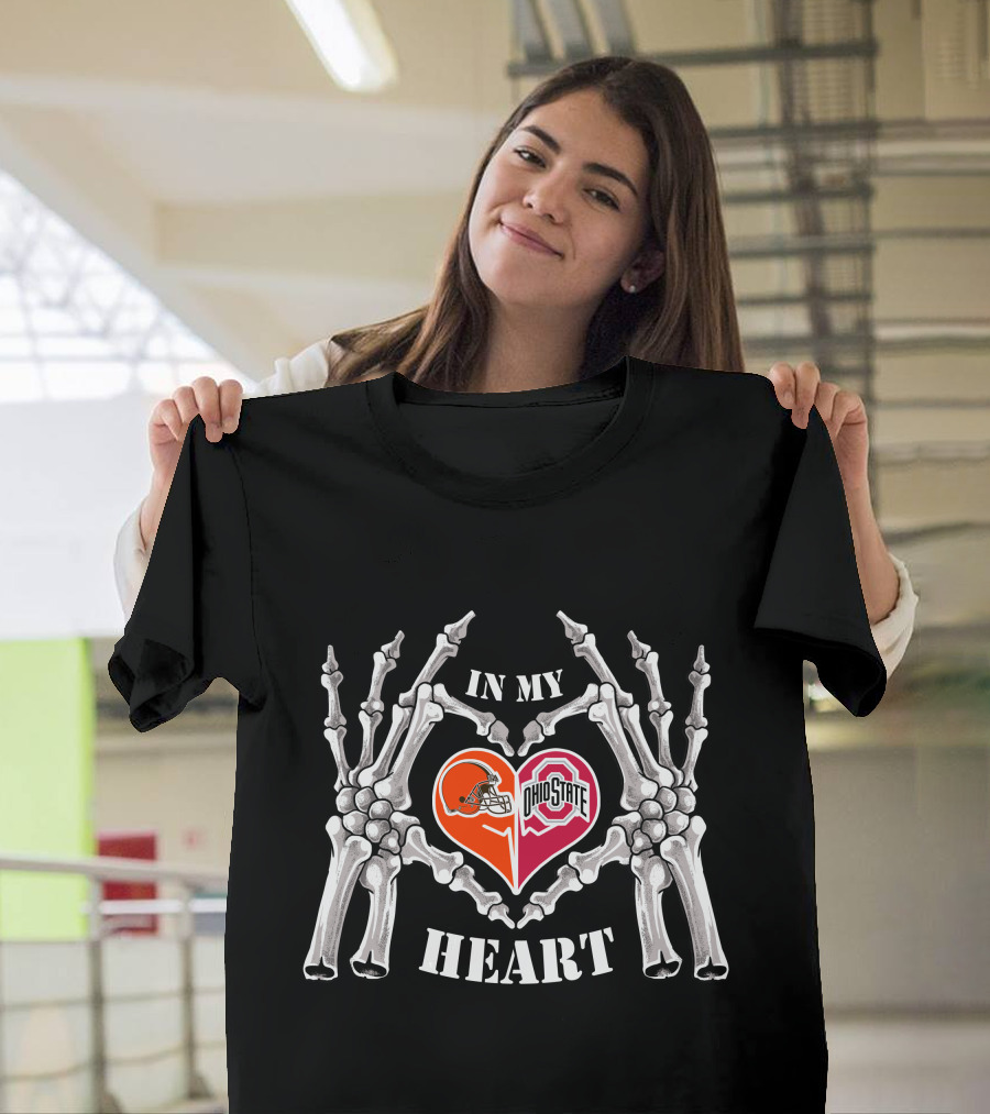 Cleveland Browns Ohio State Buckeyes In My Heart T-Shirt