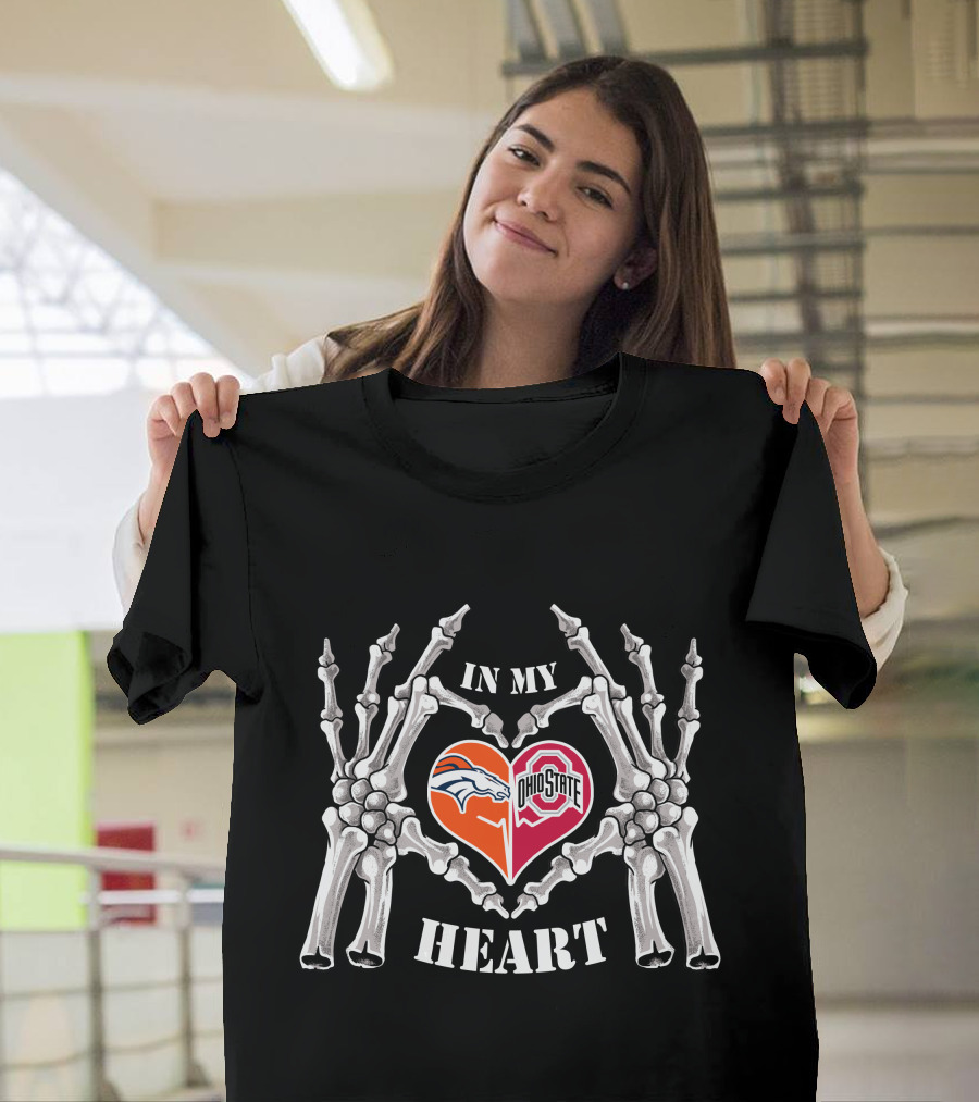 Denver Broncos Ohio State Buckeyes In My Heart T-Shirt