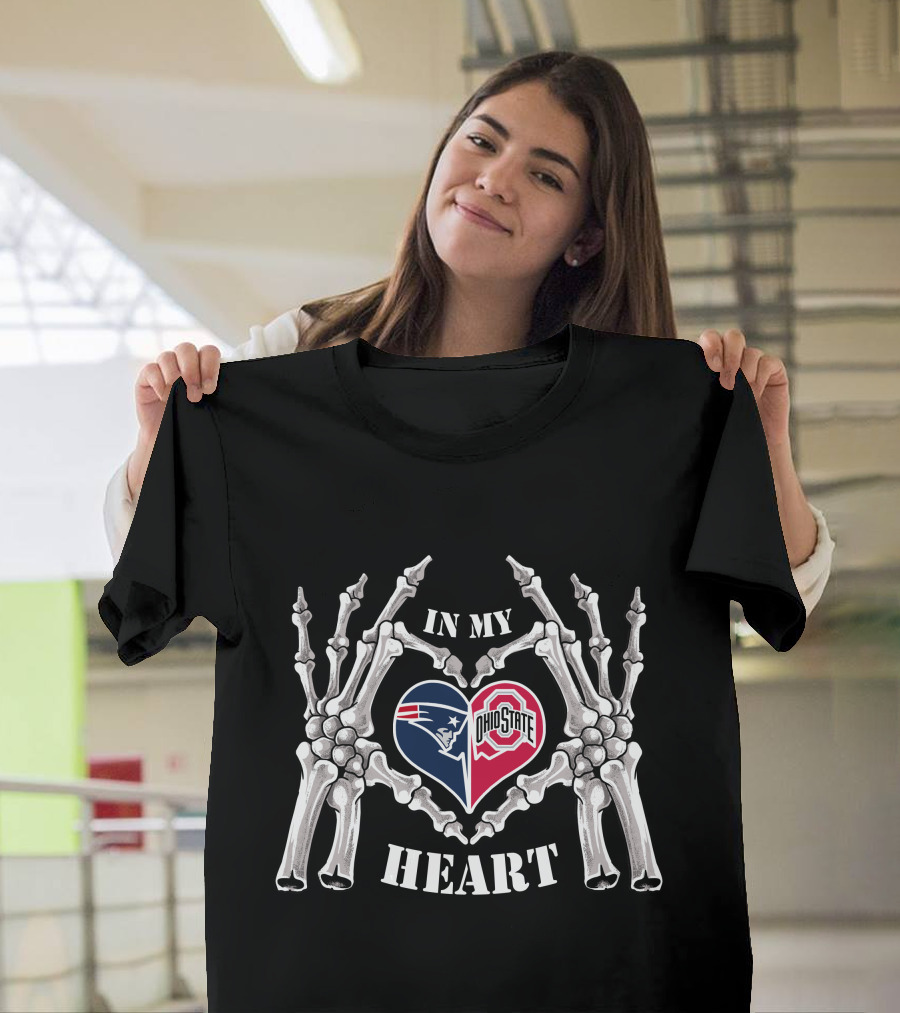In My Heart New England Patriots Ohio State Buckeyes T-Shirt