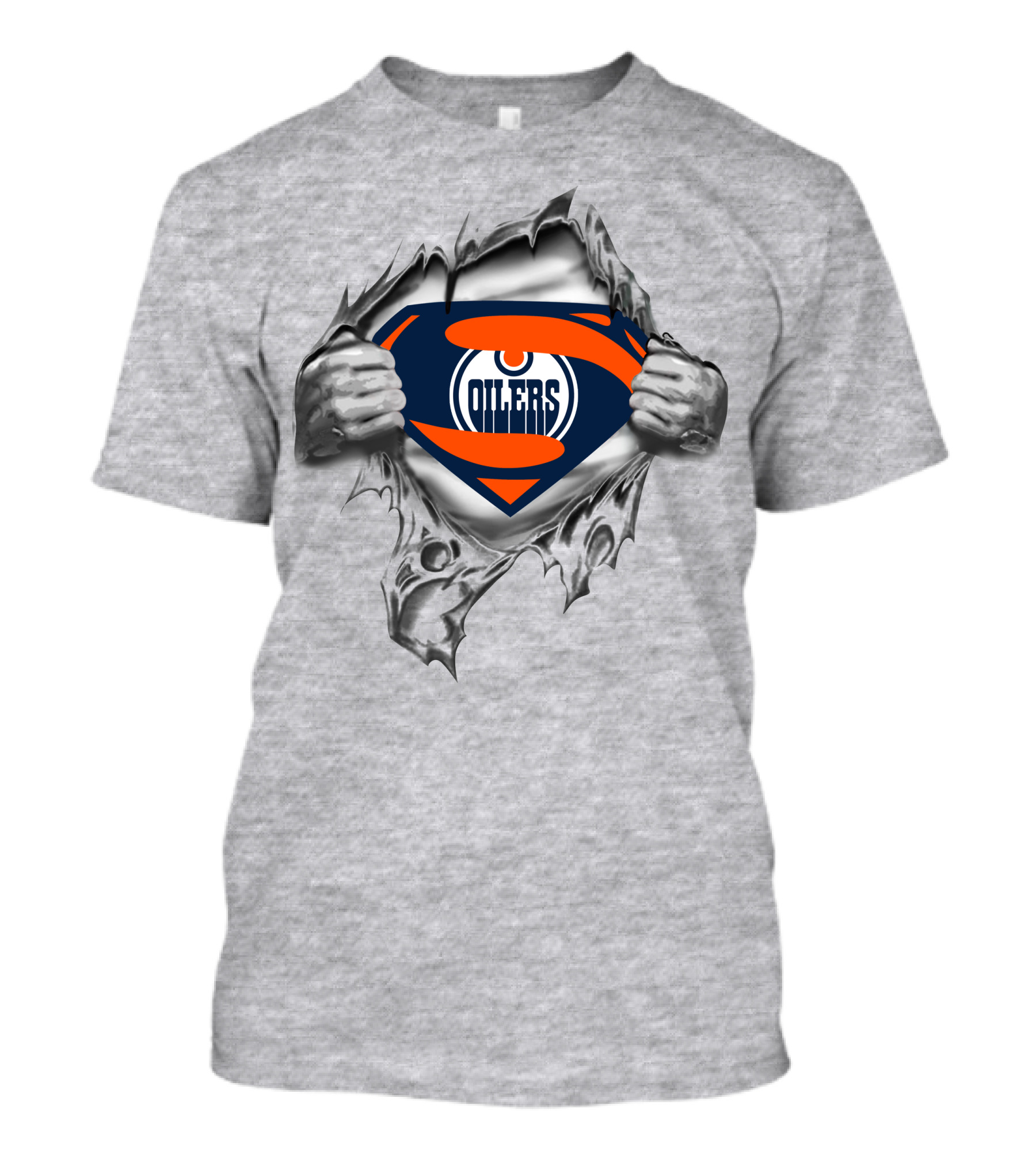 Edmonton Oilers Superman Logo Transformation T-Shirt
