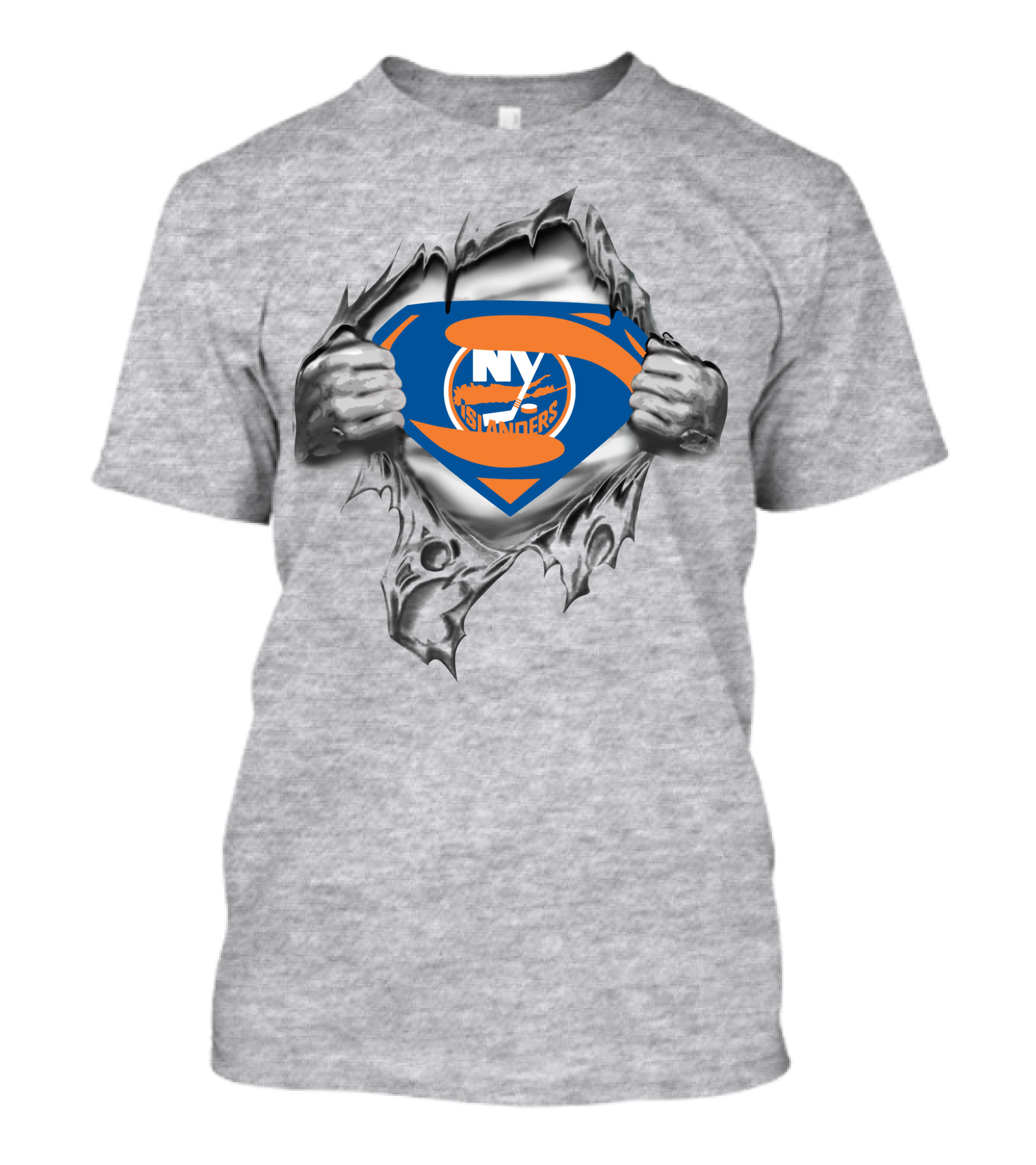 New York Islanders Superman Shield Logo Burst T-Shirt