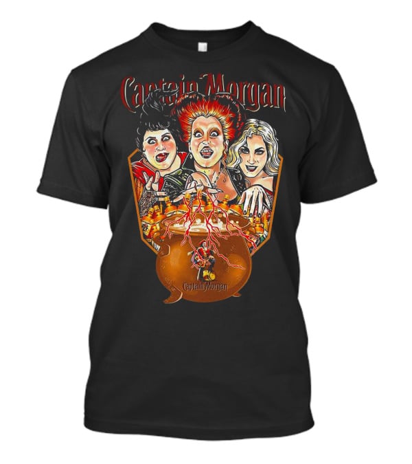 Captain Morgan Halloween Hocus Pocus Witches Cauldron T-Shirt