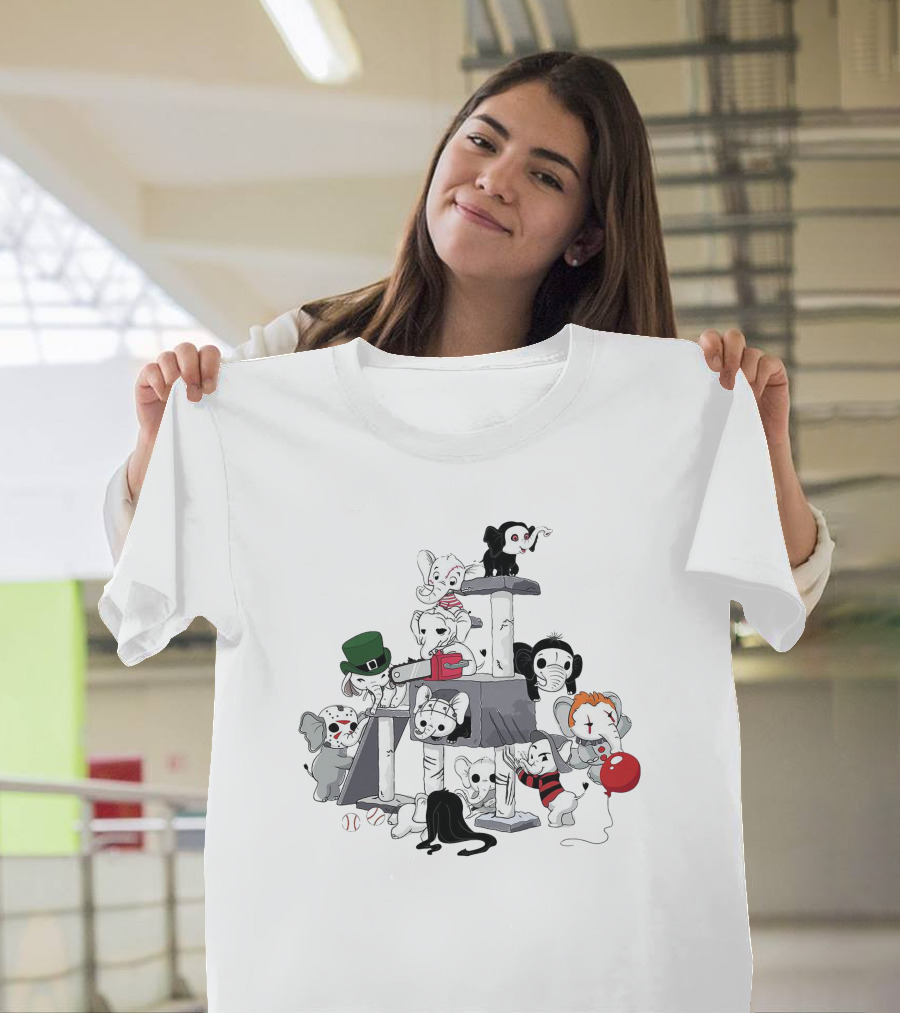 Halloween Elephant Horror Movie Characters T-Shirt