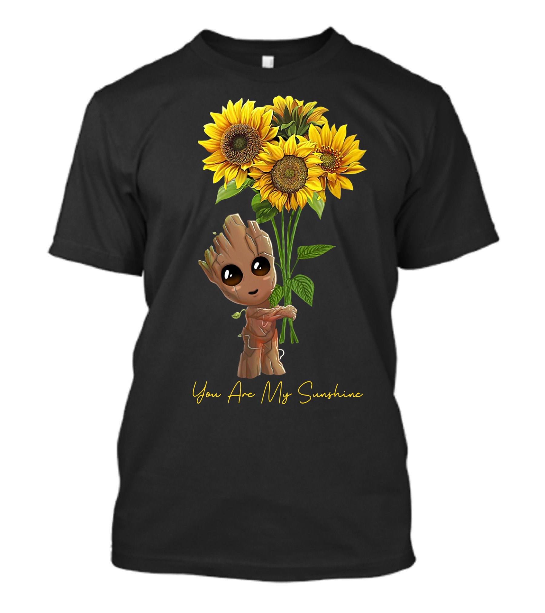 Baby Groot Holding Sunflowers You Are My Sunshine T-Shirt