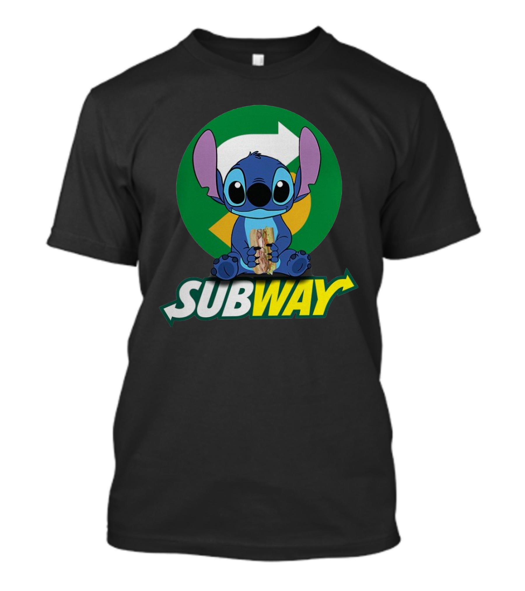 Baby Stitch Holding Subway Sandwich T-Shirt