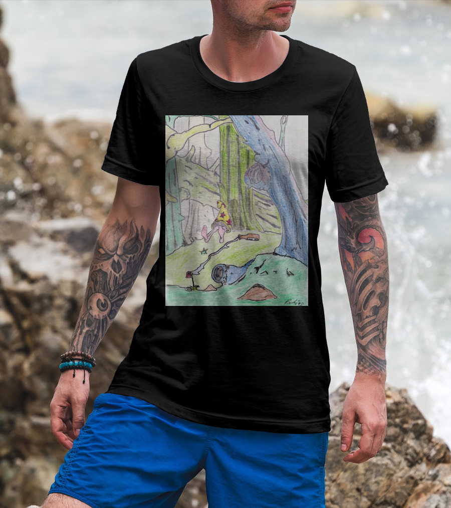 The Colored Forest Mysterious Path In Enchanted Woods T-Shirt