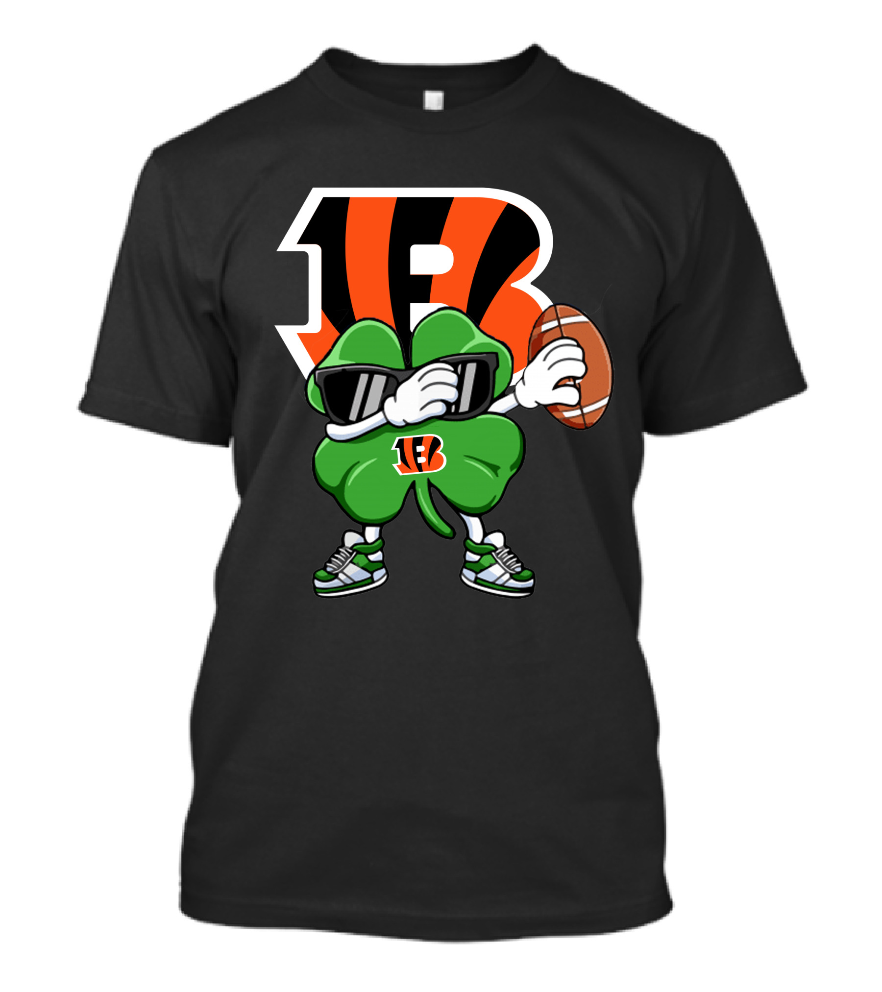 Cincinnati Bengals Football Clover With Sunglasses And Ball T-Shirt