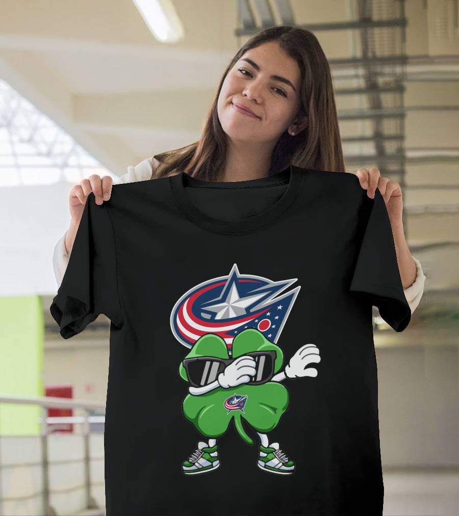 Columbus Blue Jackets Shamrock Dab T-Shirt
