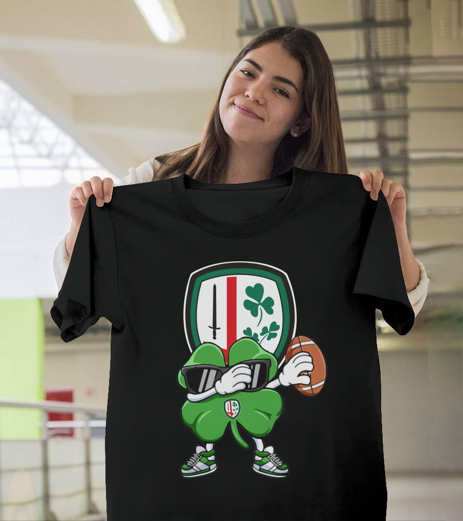London Irish Shamrock Rugby Football Mascot T-Shirt