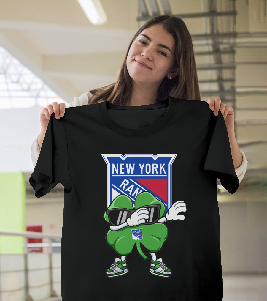 New York Rangers Clover Mascot Dabbing T-Shirt