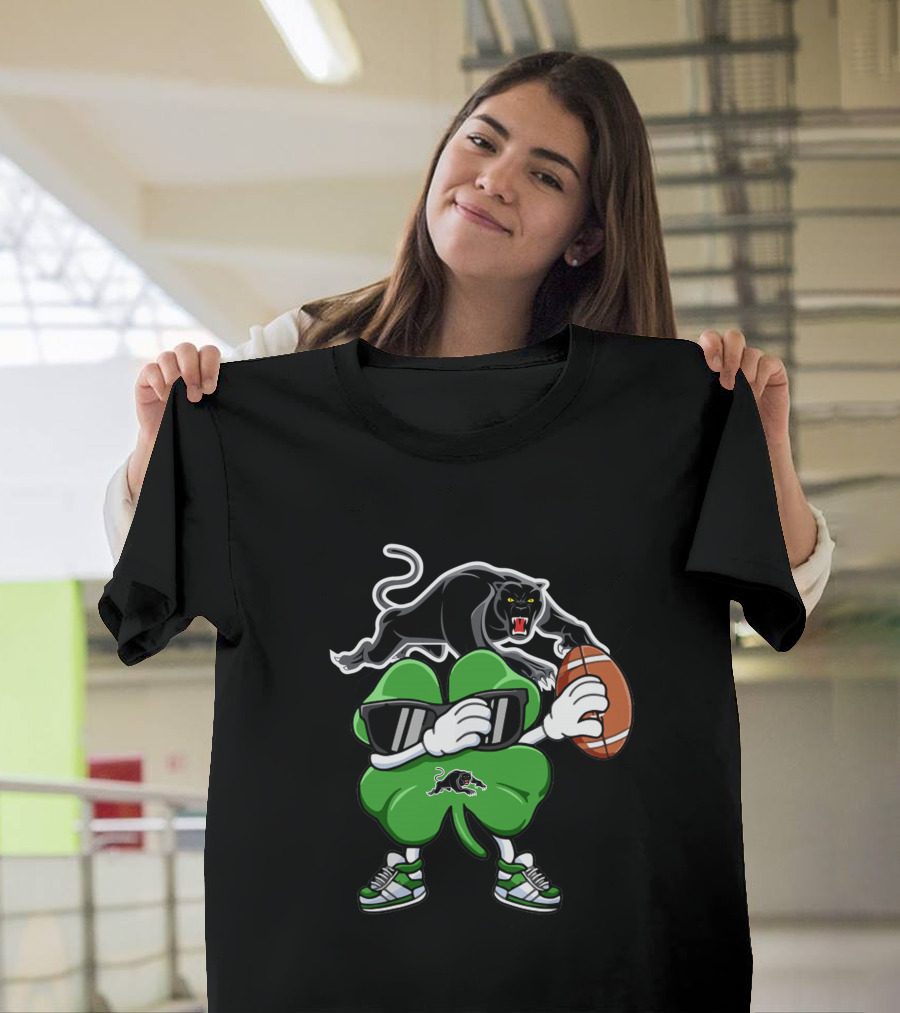 Penrith Panthers Football Clover Mascot with Shades and Sneaker T-Shirt