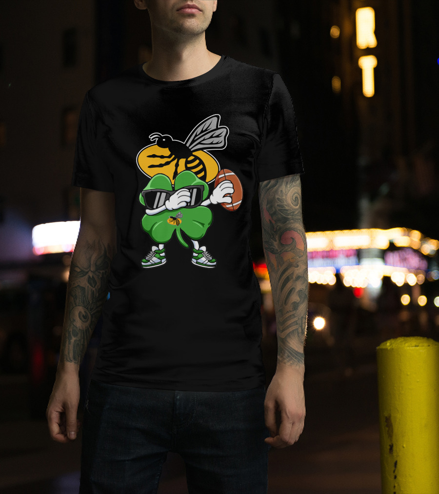 Wasps RFC Shamrock With Sunglasses And Football T-Shirt