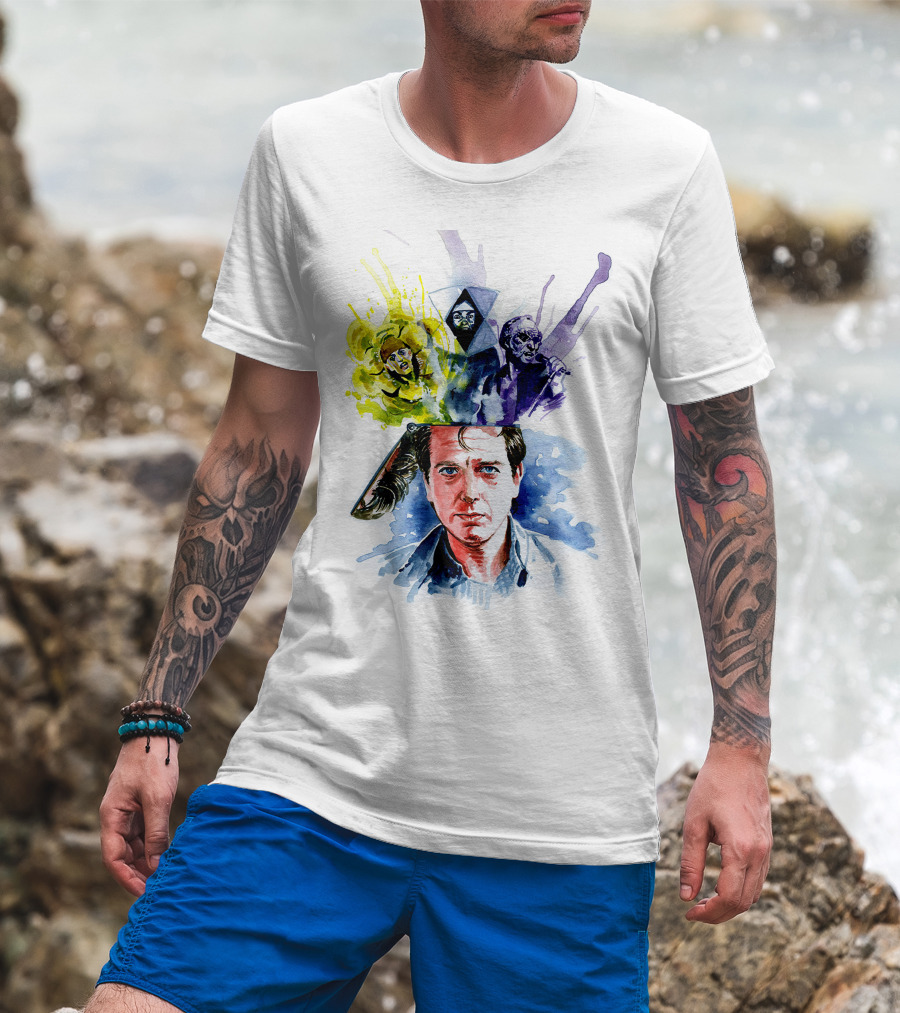 Peter Gabriel Watercolor Portrait With Surreal Artistic Elements T-Shirt