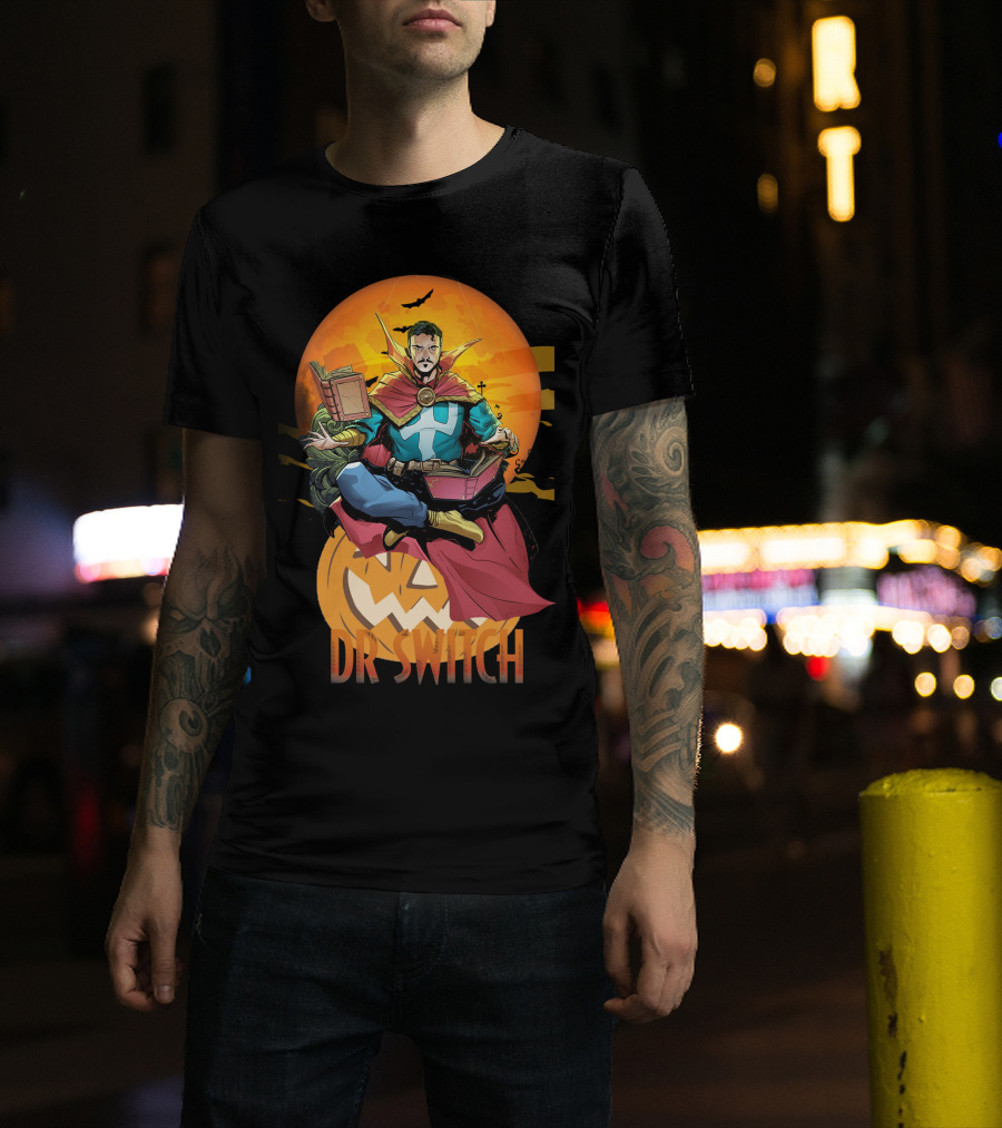 DR SWITCH DS1109 Halloween Comic Character Pumpkin T-Shirt