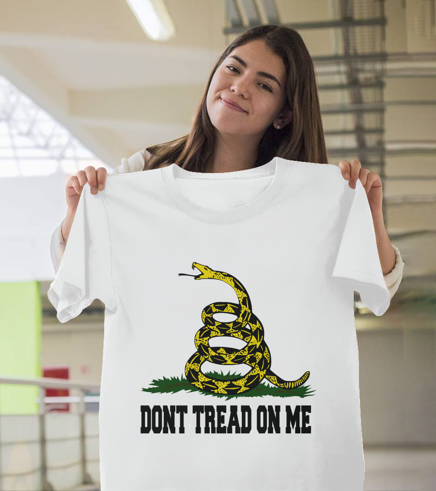 Don't Tread On Me Coiled Snake Symbol Gadsden Flag T-Shirt