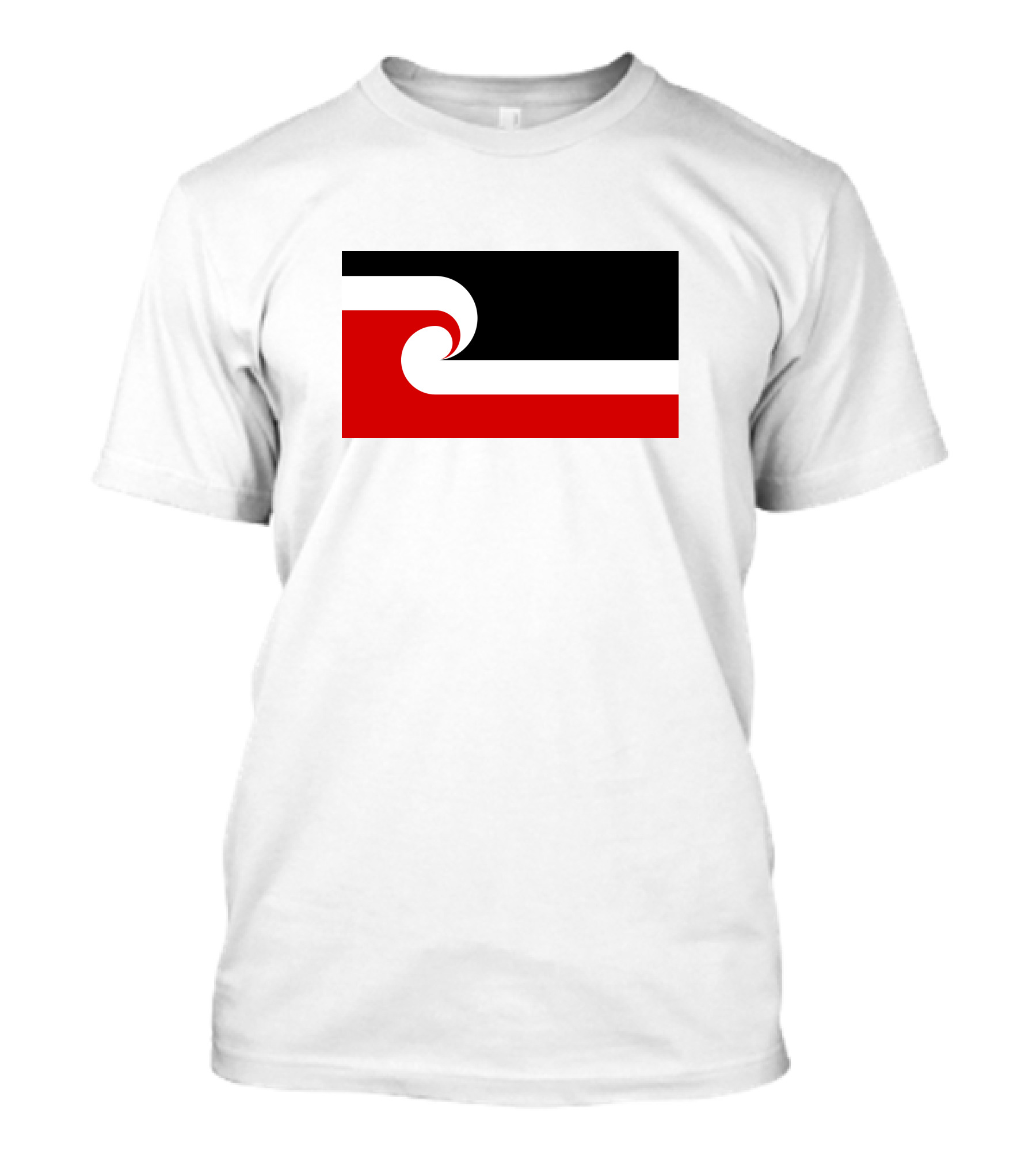 Maori Flag New Zealand Koru Symbol Black Red White T-Shirt