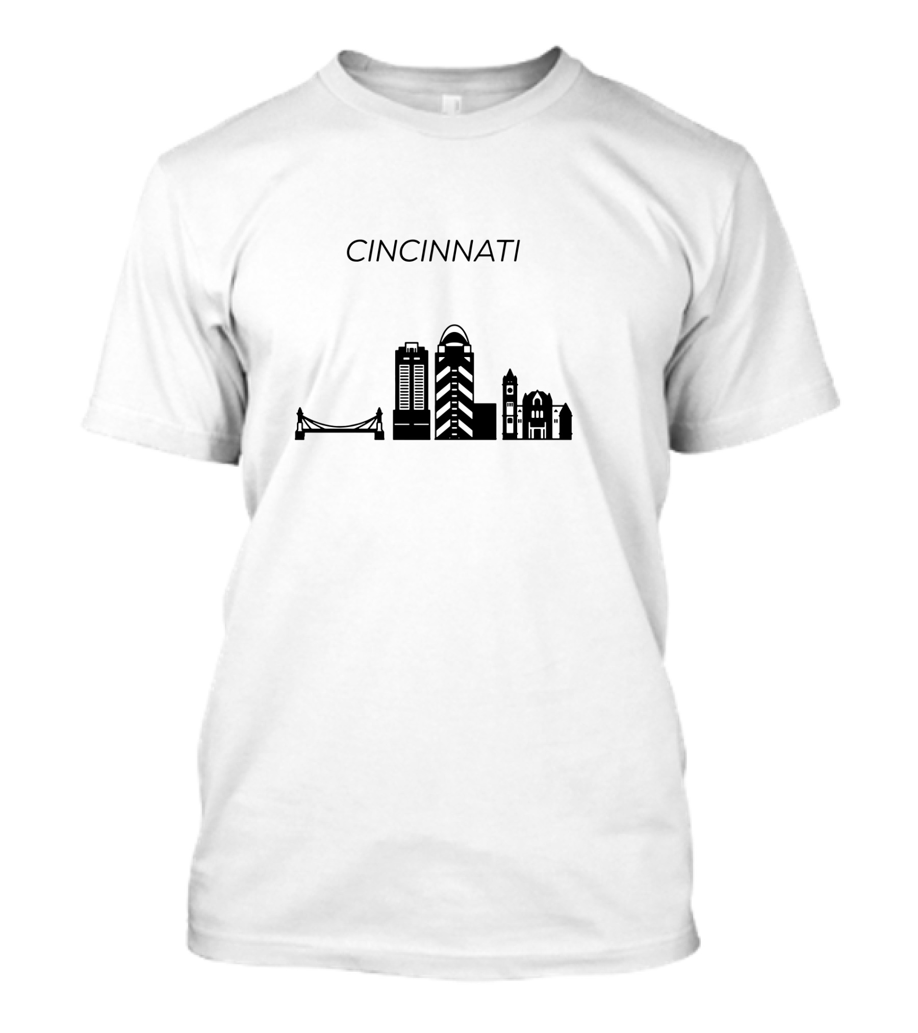 Cincinnati Skyline Landmarks T-Shirt