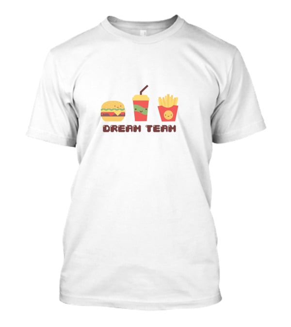Dream Team Burger Fries Drink Trio T-Shirt