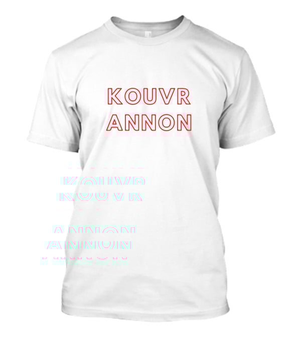 Kouvr Annon Red Outline Text T-Shirt