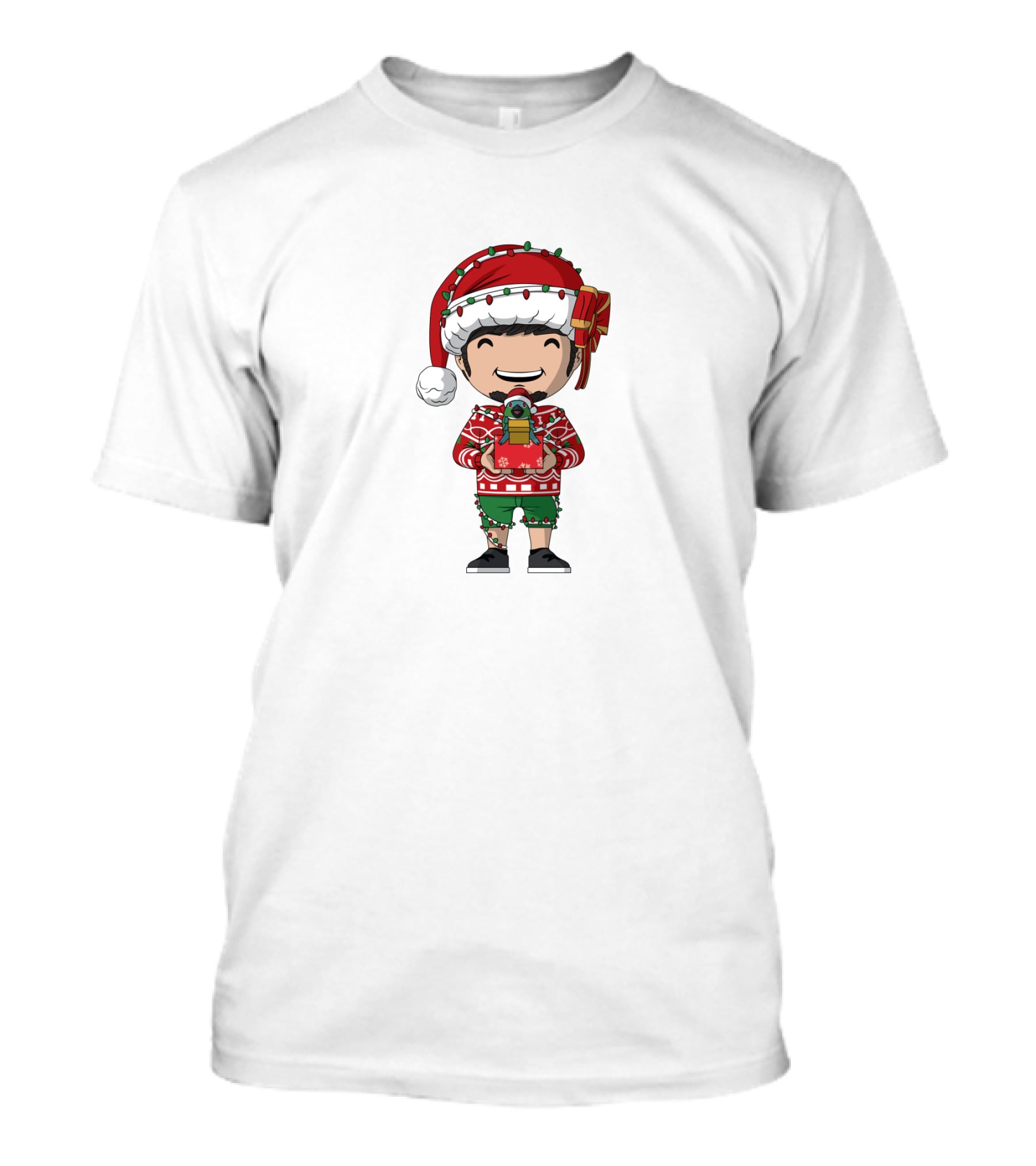 Youtooz Holiday Collectible Ugly Christmas Sweater Santa Hat T-Shirt