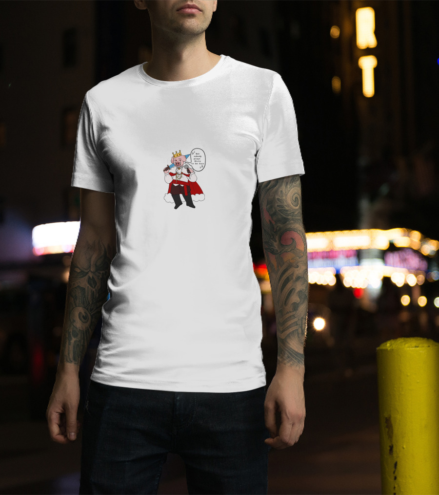 Technoblade King Pig Character With Crown And Red Cape Holding Swords Saying Nobody Plays Like To Be Fair T-Shirt