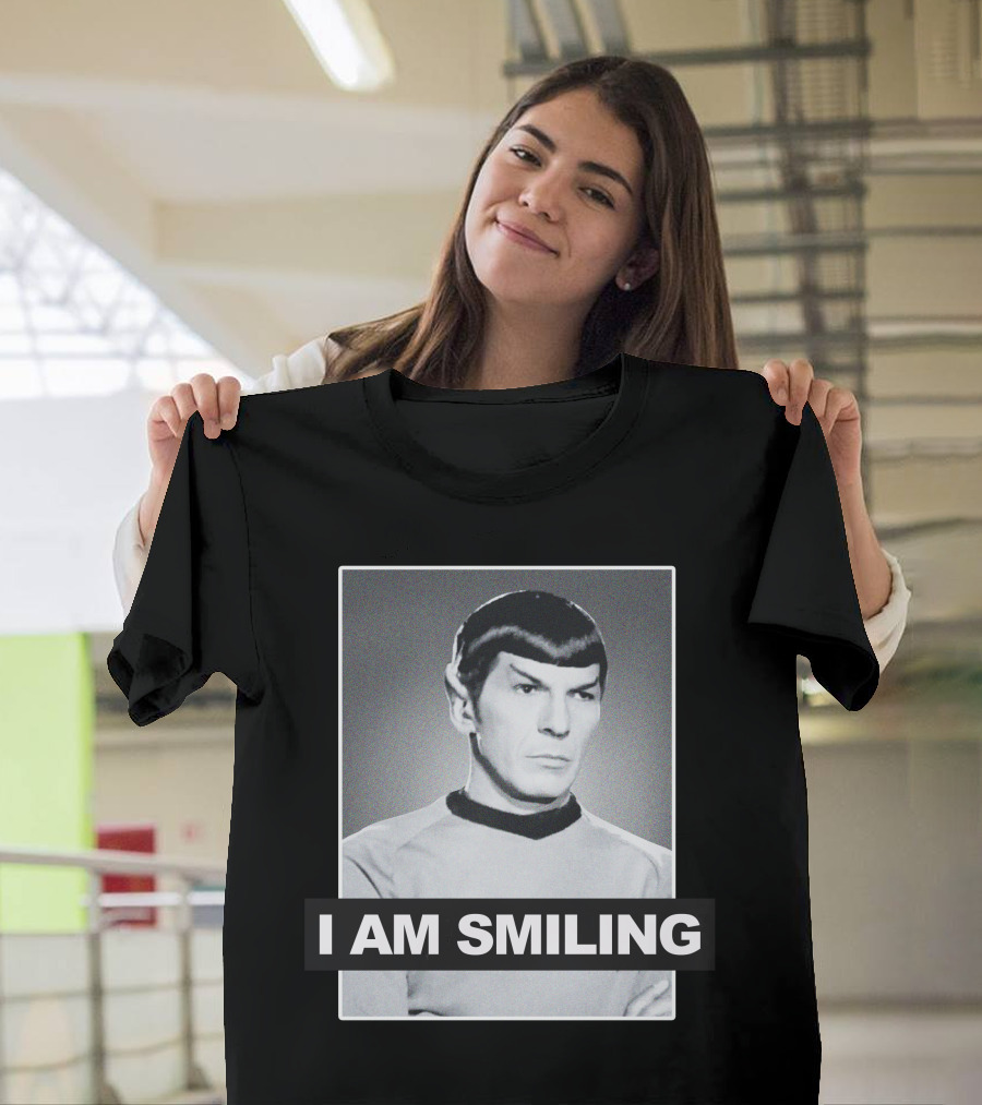 I AM SMILING Vulcan Humor Logic Science Iconic T-Shirt