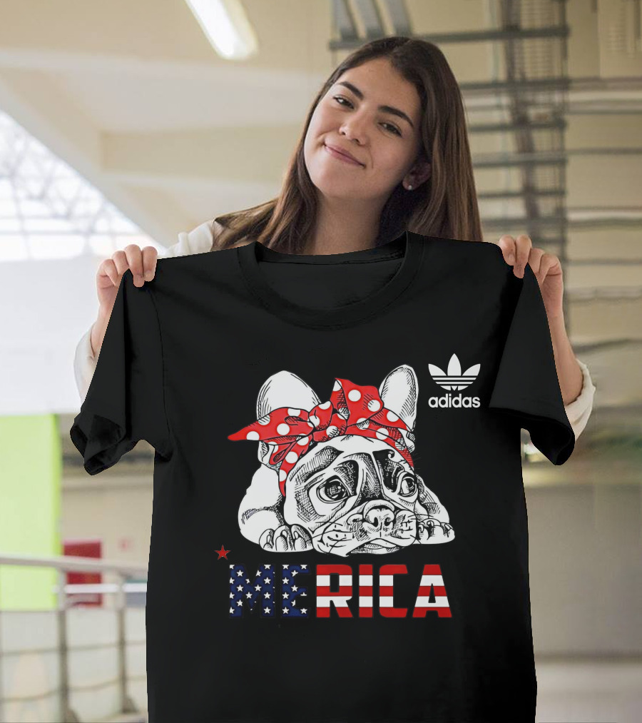 French Bulldog Merica 4th of July Frenchie Puppy T-Shirt