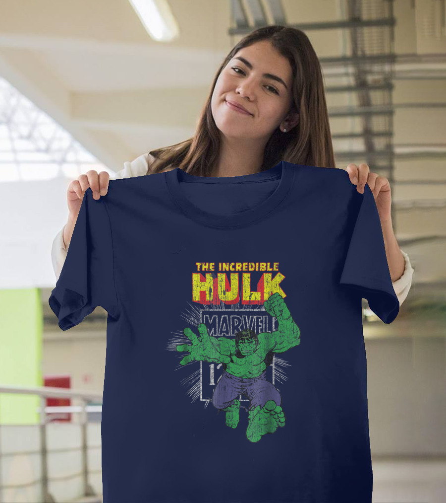 The Incredible Hulk Marvel Retro Comic Book Stamp T-Shirt