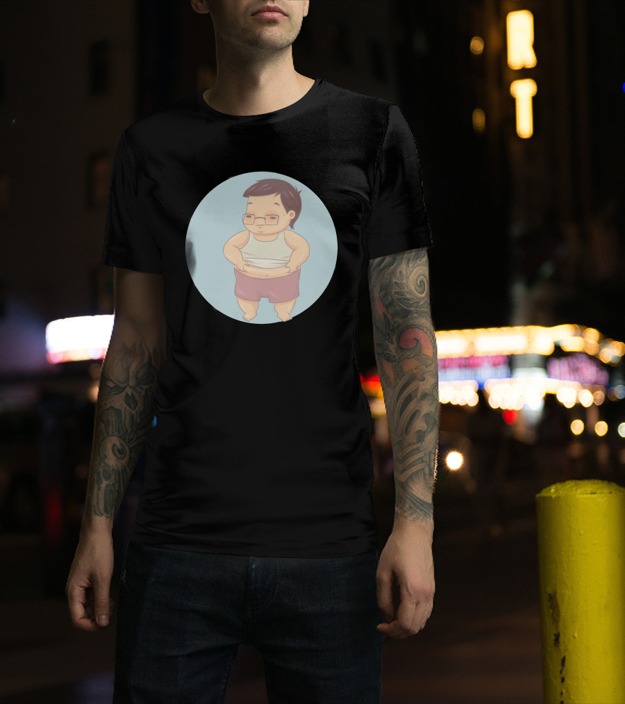 AnhBeo Round Cartoon Character T-Shirt